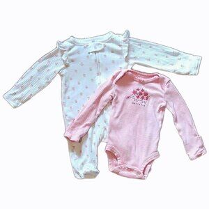 3 Piece New Born Girl Footie & Onsie Bundle - Carter's